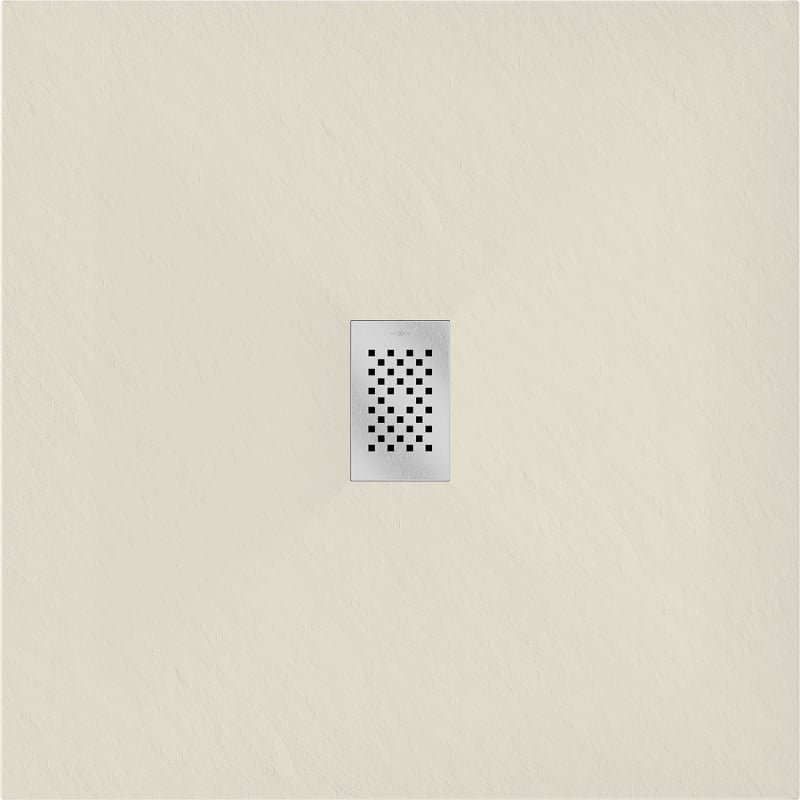 Mexen Hugo base de duche quadrada SMC 80 x 80 cm, bege, tampa inox - 42698080-X