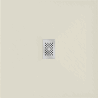Mexen Hugo base de duche quadrada SMC 80 x 80 cm, bege, tampa inox - 42698080-X