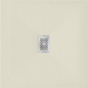 Mexen Hugo brodzik kwadratowy SMC 80 x 80 cm, beżowy, maskownica inox - 42698080-X