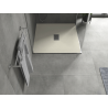Mexen Hugo base de duche quadrada SMC 80 x 80 cm, bege, tampa inox - 42698080-X