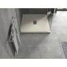 Mexen Hugo base de duche quadrada SMC 80 x 80 cm, bege, tampa inox - 42698080-X