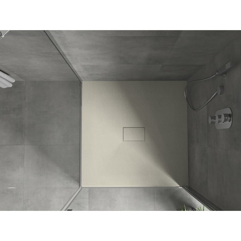 Mexen Hugo plato de ducha cuadrado SMC 100 x 100 cm, beige - 42691010
