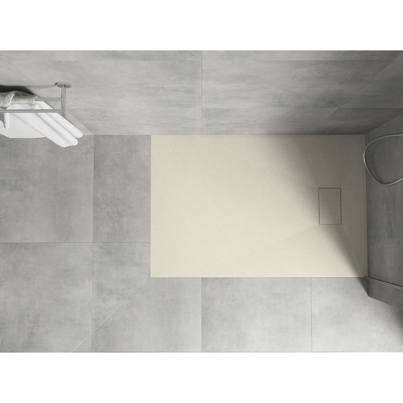 Mexen Hugo rectangular SMC 100 x 80 cm shower tray, beige - 42698010