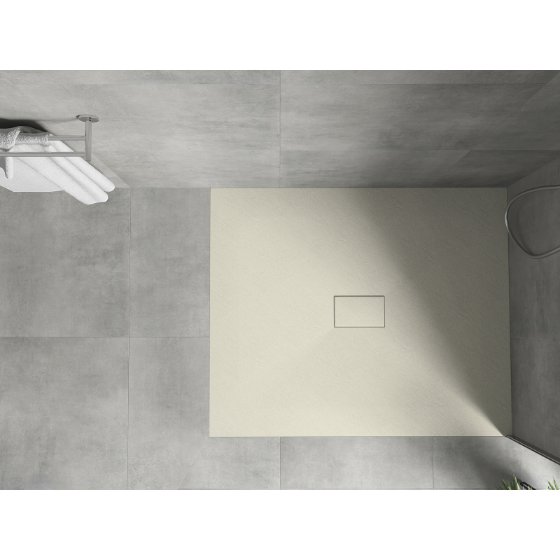 Mexen Hugo taisnstūrveida dušas paliktnis SMC 120 x 100 cm, bēšs - 42691012