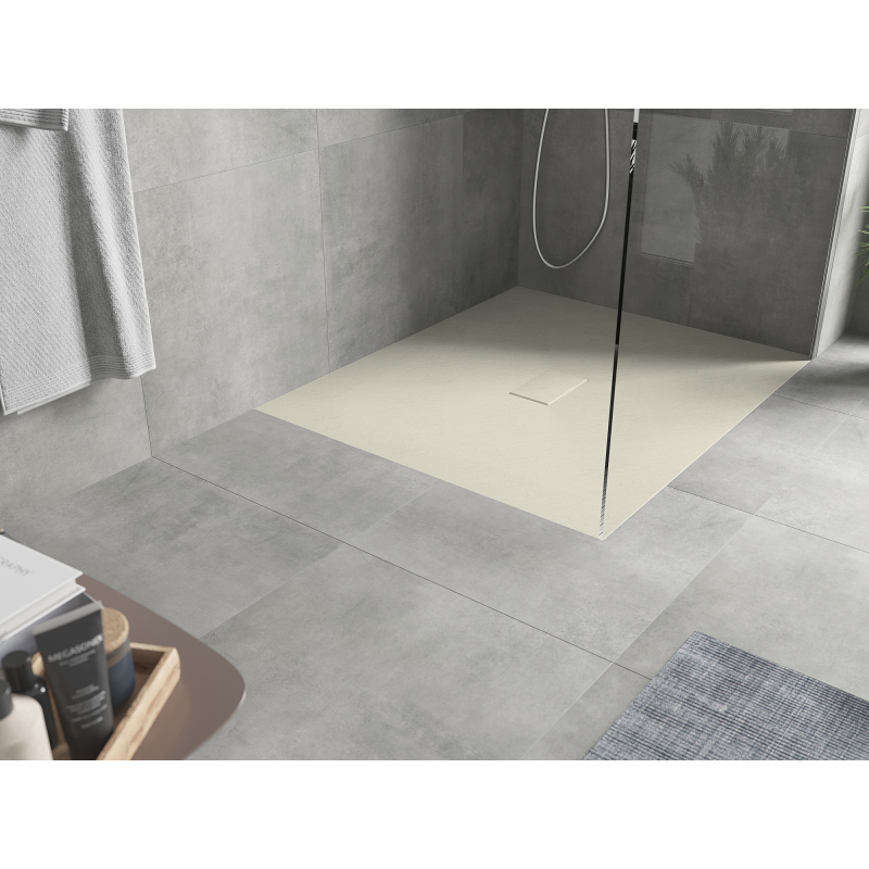 Mexen Hugo taisnstūrveida dušas paliktnis SMC 120 x 100 cm, bēšs - 42691012