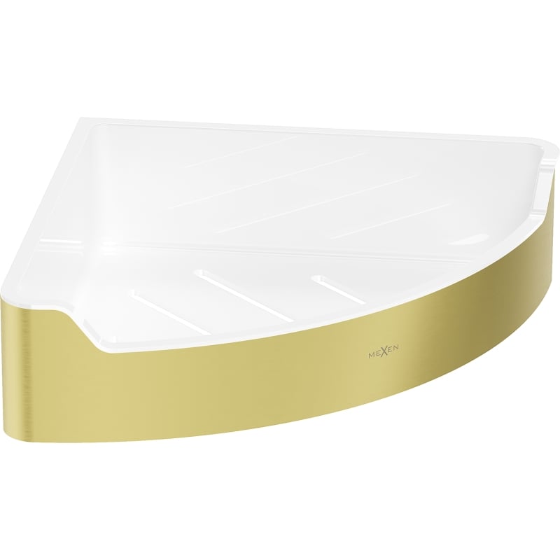 Mexen Rivon-C cesto de canto para casa de banho, dourado escovado - 70A8525-55