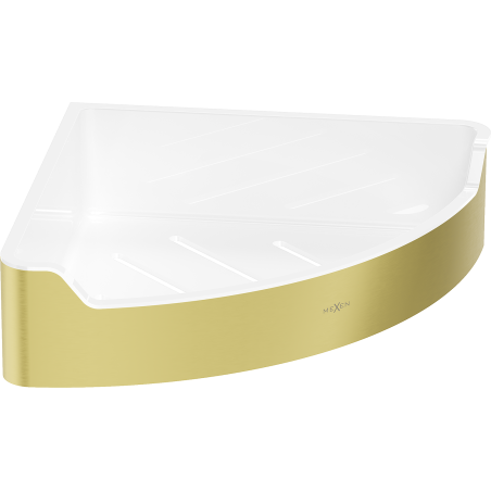 Mexen Rivon-C corner bathroom basket, brushed gold - 70A8525-55