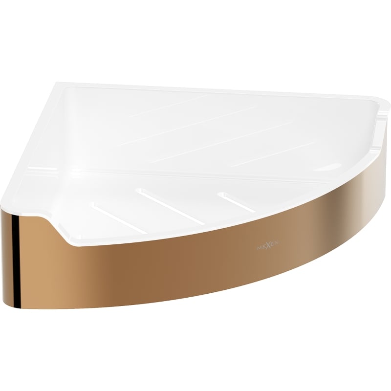 Mexen Rivon-C cesta de baño de esquina, oro rosa - 70A8525-60