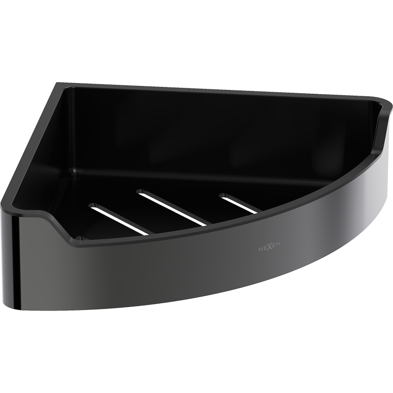 Mexen Rivon-C koszyk łazienkowy narożny, black chrome - 70A8525-73