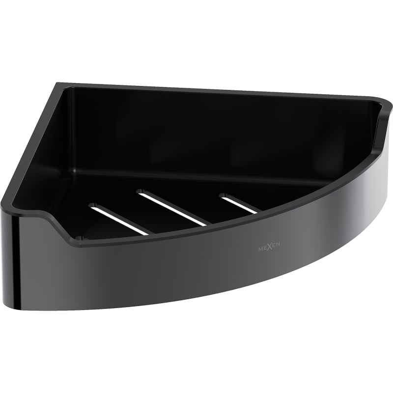 Mexen Rivon-C panier de salle de bain d'angle, chrome noir - 70A8525-73