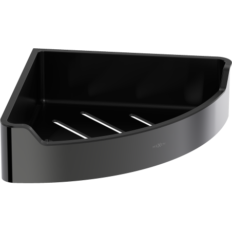 Mexen Rivon-C Eck-Duschkorb, Black Chrome - 70A8525-73