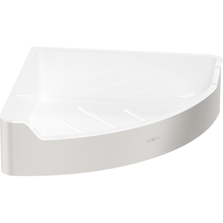Mexen Rivon-C corner bathroom basket, brushed nickel - 70A8525-97