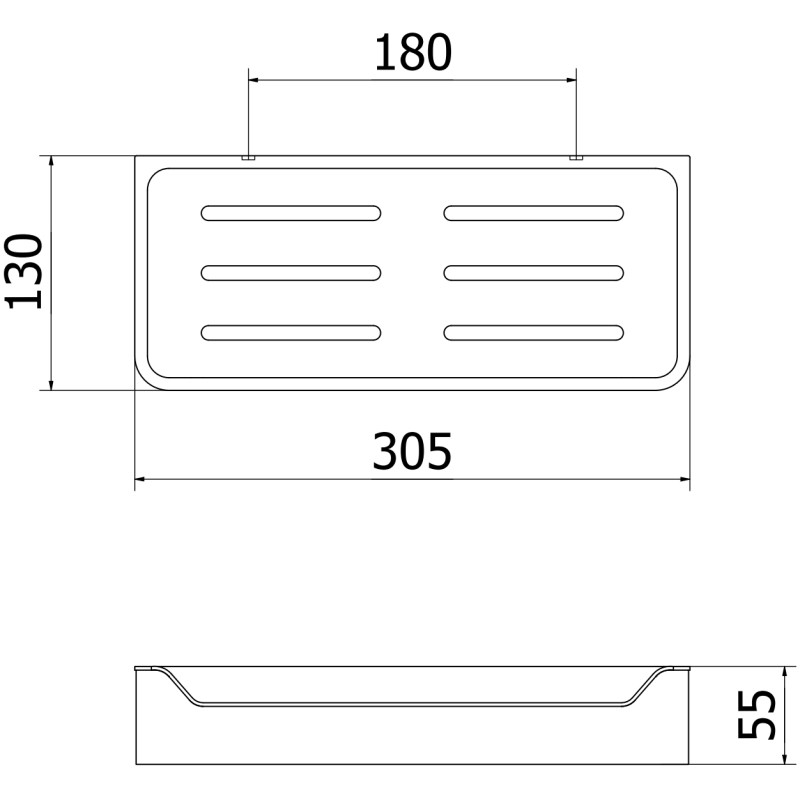 Mexen Rivon-L cestino da bagno, cromato - 70A8725-00