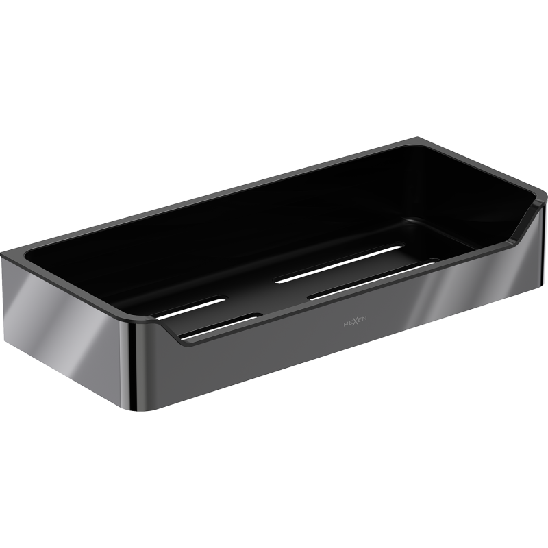Mexen Rivon-L koszyk łazienkowy, black chrome - 70A8725-73