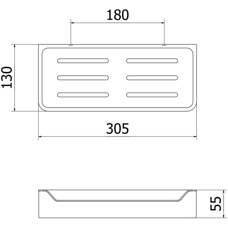 Mexen Rivon-L vannas istabas grozs, melns hroms - 70A8725-73