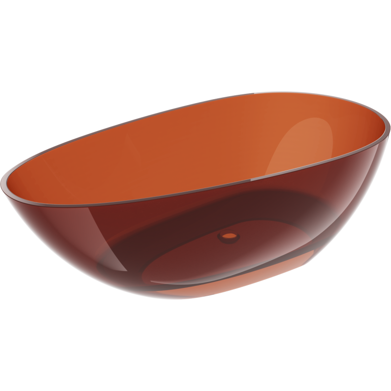 Mexen Glass earth wanna fristående transparent 170 x 85 cm, kromkork - 58061708505