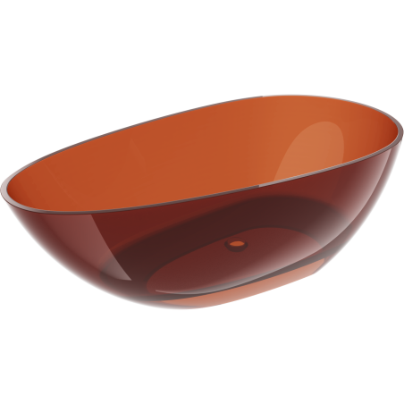 Mexen Glass freistehende transparente Badewanne 170 x 85 cm, Erde, Chromstöpsel - 58061708505