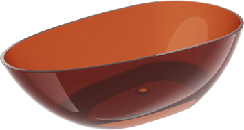 Mexen Glass wanna wolnostojąca transparentna 170 x 85 cm, earth, korek chrom - 58061708505