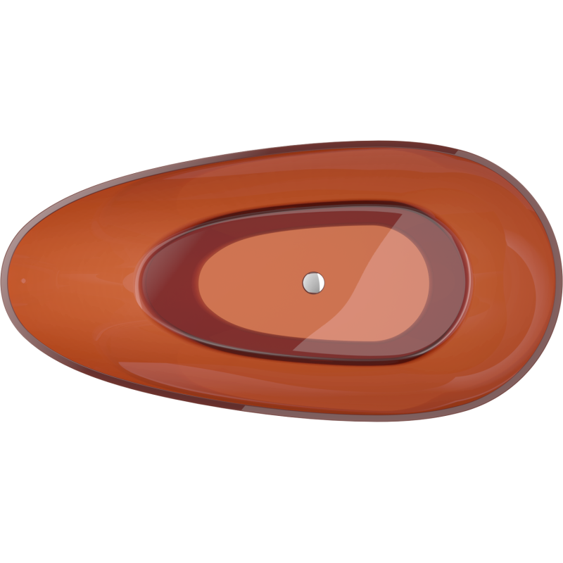 Mexen Glass earth itsenäinen läpinäkyvä 170 x 85 cm, kromitulppa - 58061708505