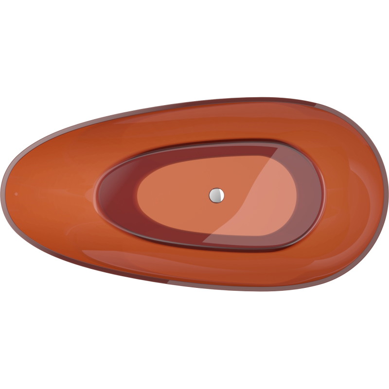 Mexen Glass freistehende transparente Badewanne 170 x 85 cm, Erde, Chromstöpsel - 58061708505