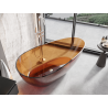 Mexen Glass freistehende transparente Badewanne 170 x 85 cm, Erde, Chromstöpsel - 58061708505