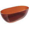 Mexen Pure freestanding transparent bathtub 170 x 80 cm, earth, chrome drain - 58071708005