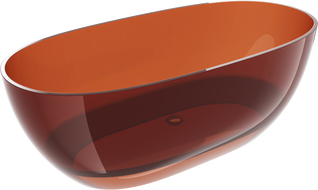 Mexen Pure earth baignoire autoportante transparente 170 x 80 cm, bouchon chromé - 58071708005