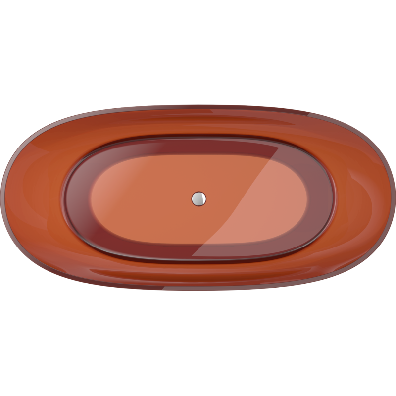 Mexen Pure earth vasca da bagno trasparente freestanding 170 x 80 cm, tappo cromato - 58071708005