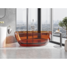 Mexen Pure fristående transparent badkar 170 x 80 cm, earth, krompropp - 58071708005