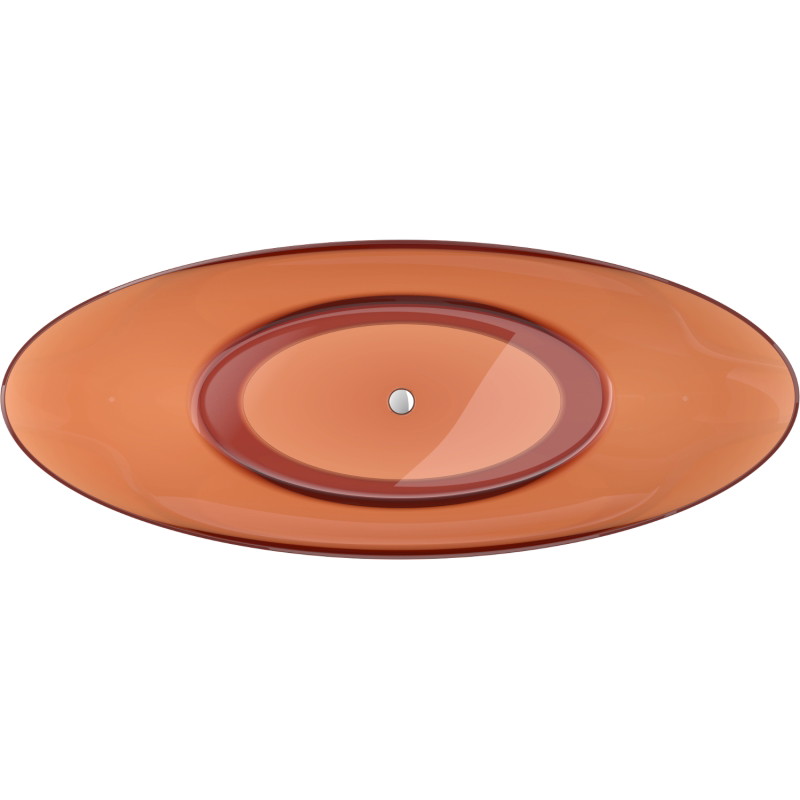 Mexen Vea vasca da bagno trasparente freestanding 180 x 80 cm, earth, piletta cromata - 58091808005