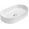 Mexen Grovo countertop fluted washbasin 57 x 36 cm, white - 22305700