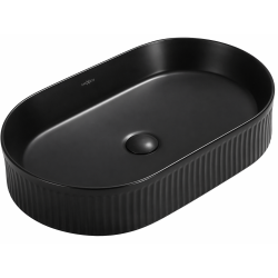 Mexen Grovo opbouw wastafel gegroefd 57 x 36 cm, zwart mat - 22305785