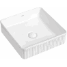 Mexen Grovo lavabo da appoggio scanalato 41 x 41 cm, bianco - 22304100