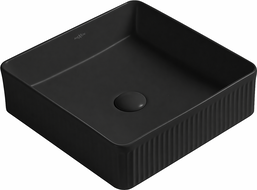 Mexen Grovo rievojums izlietne uz virsmas 37 x 37 cm, melns mats - 22303785