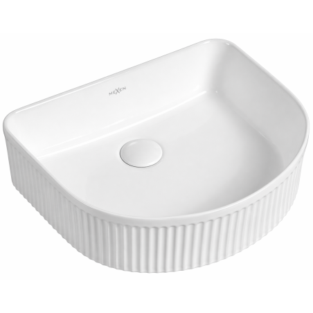 Mexen Grovo countertop fluted washbasin 40 x 35 cm, white - 22304000