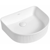 Mexen Grovo countertop fluted washbasin 40 x 35 cm, white - 22304000