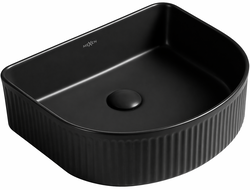 Mexen Grovo lavabo à poser rainuré 41 x 36 cm, noir mat - 22304285
