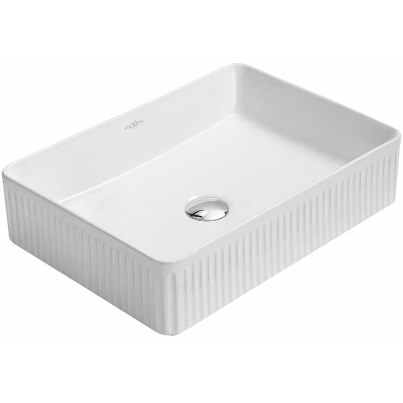 Mexen Grovo spårat bänkum 51 x 37 cm, vit - 22305100