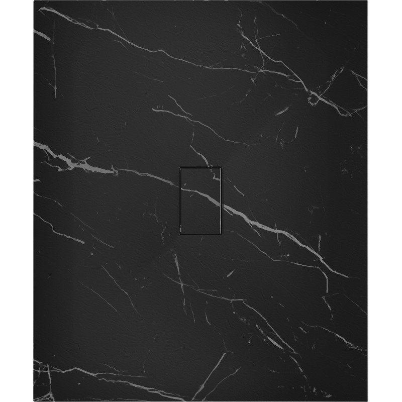 Mexen Hugo rectangular SMC shower tray 120 x 100 cm, black stone - 42751012