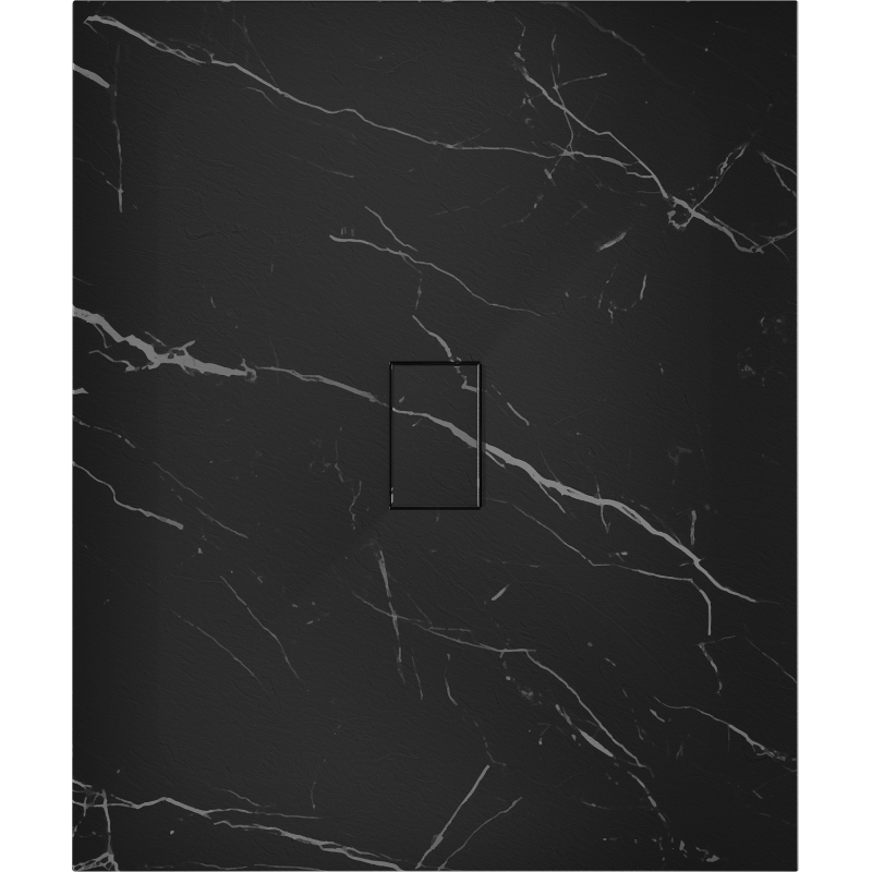 Mexen Hugo taisnstūrveida dušas paliktnis SMC 120 x 100 cm, melnais akmens - 42751012