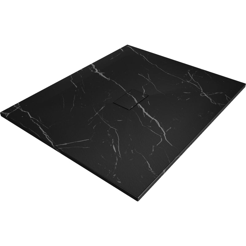 Mexen Hugo rectangular SMC shower tray 120 x 100 cm, black stone - 42751012