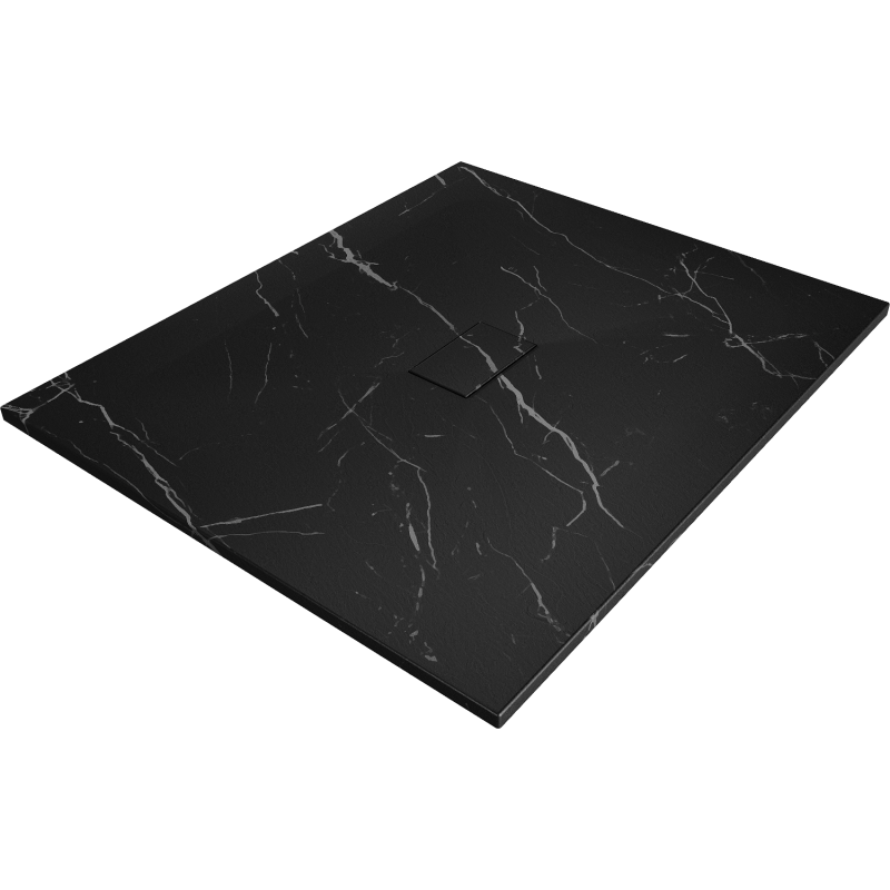 Mexen Hugo taisnstūrveida dušas paliktnis SMC 120 x 100 cm, melnais akmens - 42751012