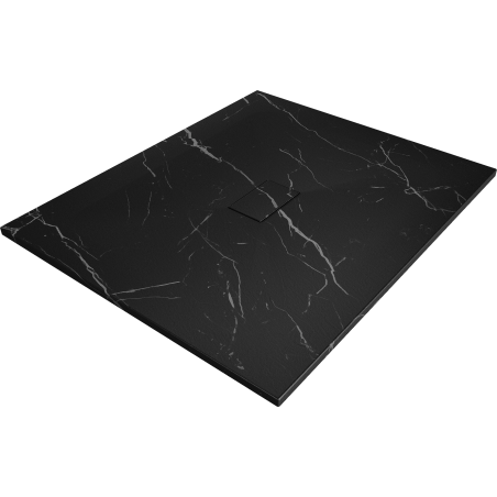 Mexen Hugo rectangular SMC shower tray 120 x 100 cm, black stone - 42751012