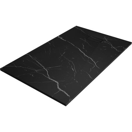 Mexen Hugo taisnstūrveida dušas paliktnis SMC 140 x 70 cm, melnais akmens - 42757014