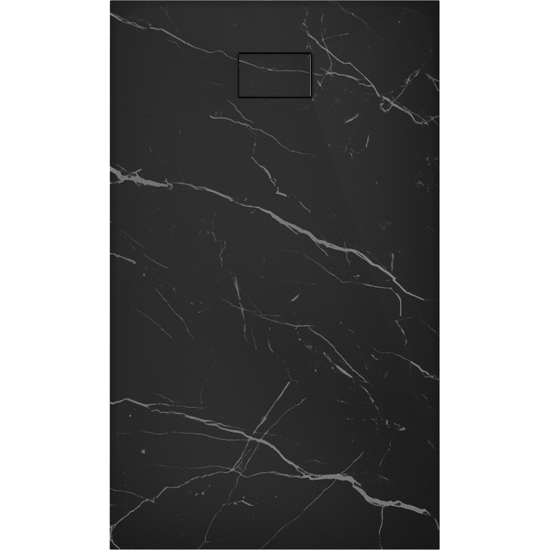 Mexen Hugo taisnstūra SMC 150 x 80 cm dušas pamatne, melns akmens - 42758015