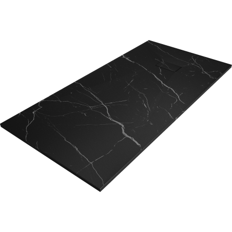 Mexen Hugo taisnstūra dušas paliktnis SMC 170 x 80 cm, melns akmens - 42758017