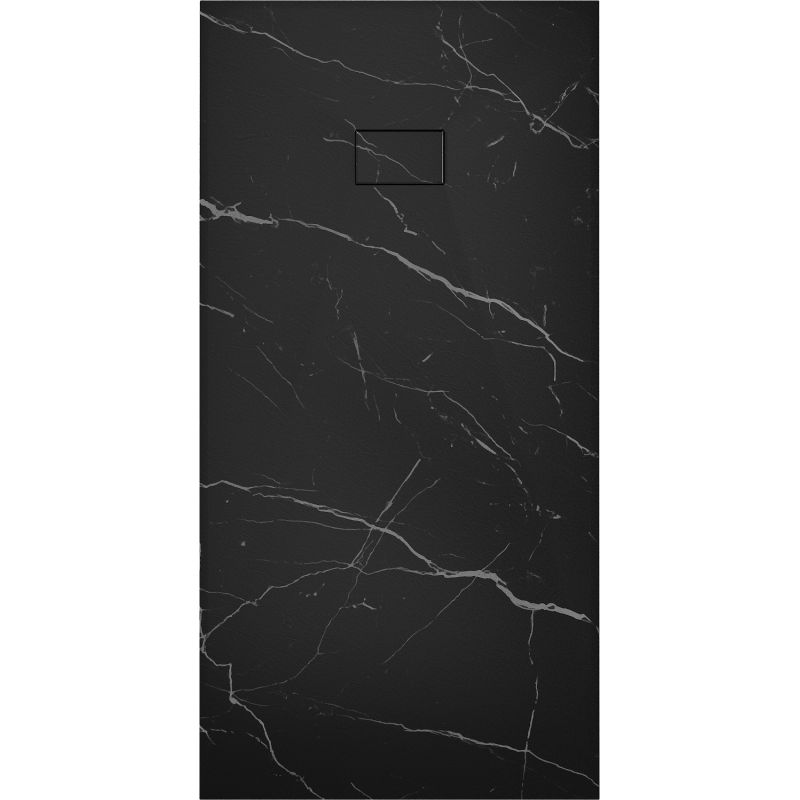 Mexen Hugo taisnstūra SMC dušas paliktnis 180 x 80 cm, melns akmens - 42758018