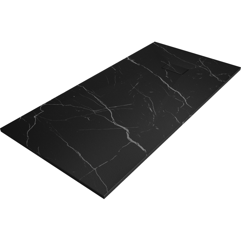 Mexen Hugo taisnstūrveida dušas paliktnis SMC 170 x 90 cm, melns akmens - 42759017