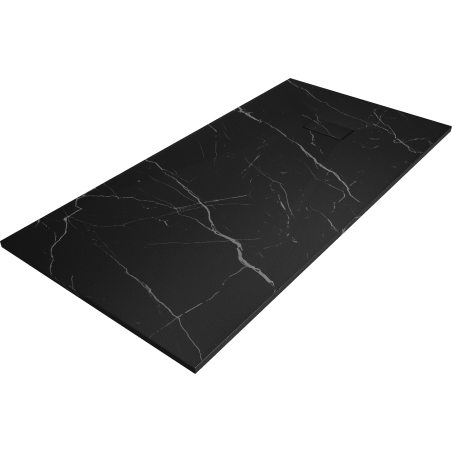 Mexen Hugo taisnstūrveida dušas paliktnis SMC 170 x 90 cm, melns akmens - 42759017