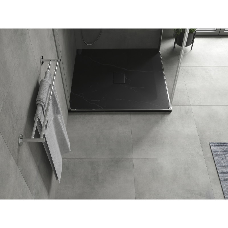 Mexen Hugo base de duche quadrada SMC 100 x 100 cm, pedra preta - 42751010